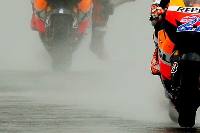 Silverstone's new asphalt failed to properly drain the torrential rain on Sunday leading to standing water. The race was cancelled as a result.