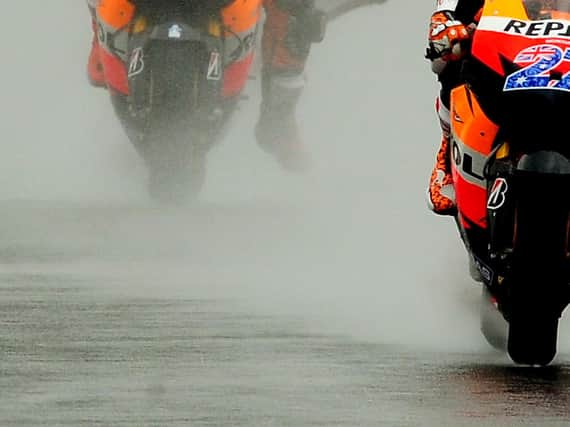 Silverstone's new asphalt failed to properly drain the torrential rain on Sunday leading to standing water. The race was cancelled as a result.