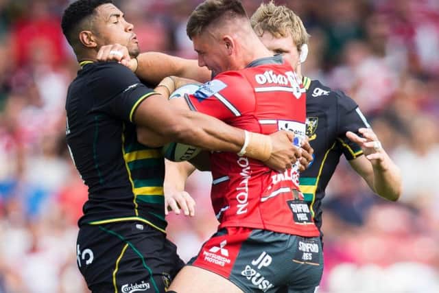 Saints and Gloucester scrapped it out at Kingsholm (picture: Kirsty Edmonds)