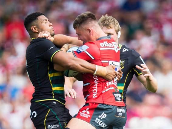 Saints and Gloucester scrapped it out at Kingsholm (picture: Kirsty Edmonds)