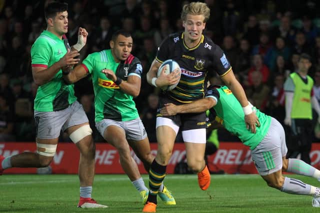 Harry Mallinder came off the bench to kick a crucial penalty for Saints (pictures: Sharon Lucey)