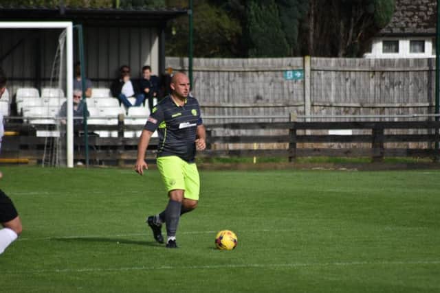 AFC Rushden & Diamonds captain Liam Dolman marked his 200th appearance for the club by scoring their second goal in a 2-0 win at Peterborough Northern Star. Picture courtesy of HawkinsImages