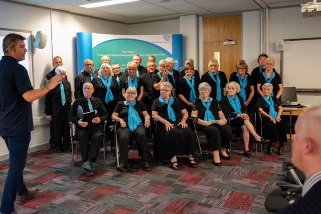The Singing 4 Breathing choir gave its first performance of We Stand Together Stay Well this Winter at Francis Crick House.