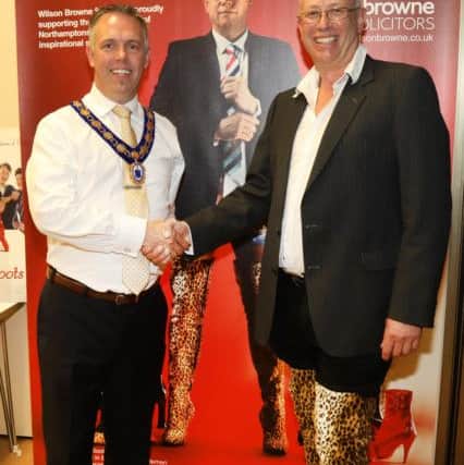 Steve Pateman with Raunds' deputy mayor Cllr Lee Wilkes