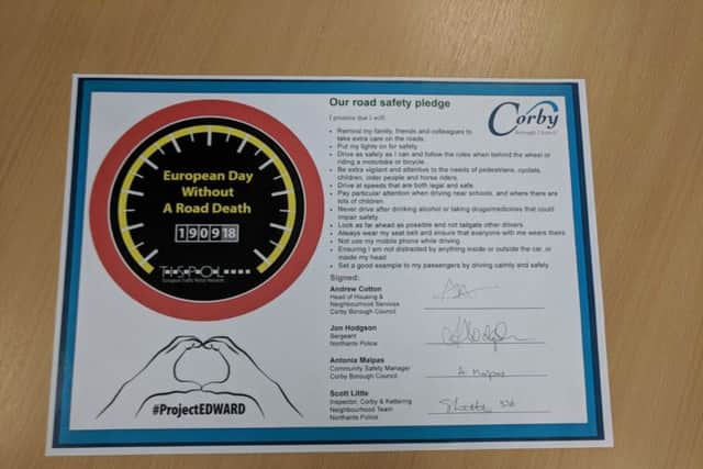 The road safety pledge. NNL-180920-110536005