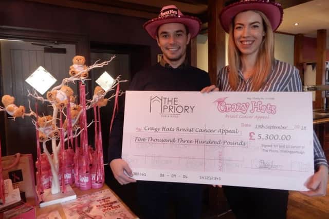 Area manager James Holberry with Jess Bunce from The Priory in Wellingborough