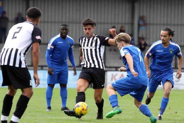 Joel Carta hit a hat-trick as Corby Town won 4-1 at Alvechurch in the Emirates FA Cup