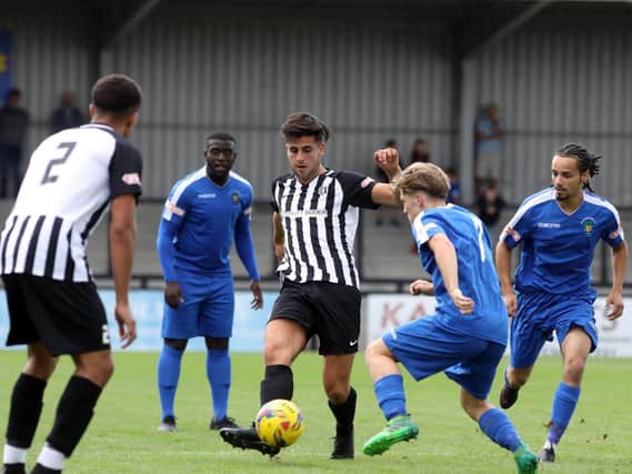 Joel Carta hit a hat-trick as Corby Town won 4-1 at Alvechurch in the Emirates FA Cup