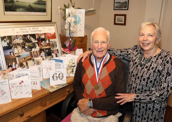 Mick and Edna Wadsworth celebrating their 60th wedding anniversary