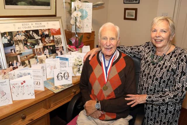 Mick and Edna Wadsworth celebrating their 60th wedding anniversary