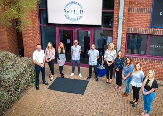 Gary Ellerd-Elliott, (far left) with the tenants of the 3e Hub.