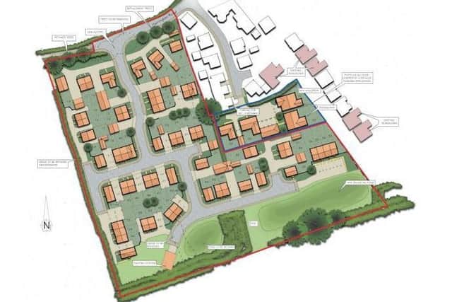 A planning drawing of the development.