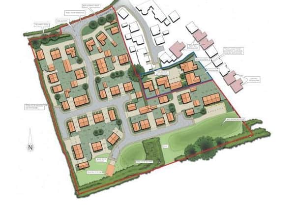 A planning drawing of the development.