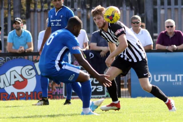 Connor Kennedy scored Corby Town's third goal in their 3-1 success at Bromsgrove Sporting