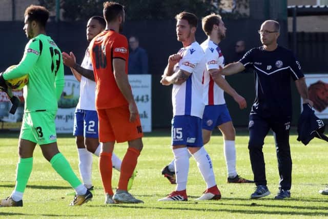 AFC Rushden & Diamonds manager Andy Peaks was disappointed after the 0-0 draw with St Ives Town. Pictures by Alison Bagley