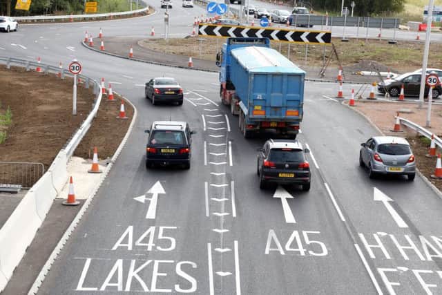 Police were called to the A45 near Rushden Lakes