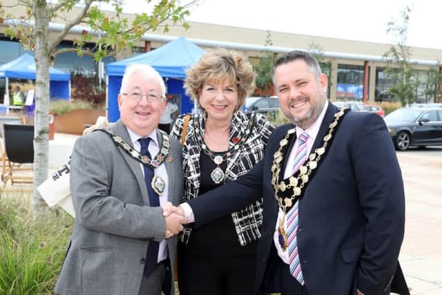 The mayors of Rushden and Higham Ferrers at the event
