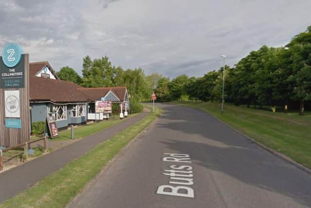 The incident happened in the pocket park, near the Collingtree pub this morning.
