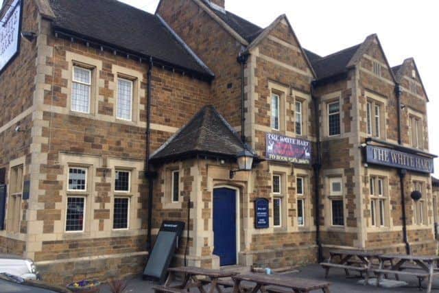 The White Hart pub in Corby, where local people met to discuss the closure of the Cottingham Road bridge NNL-180510-203853005