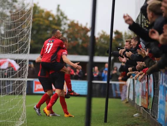 The Poppies beat Hednesford Town 4-0 in the third qualifying round of the FA Cup on Saturday. Picture by Peter Short