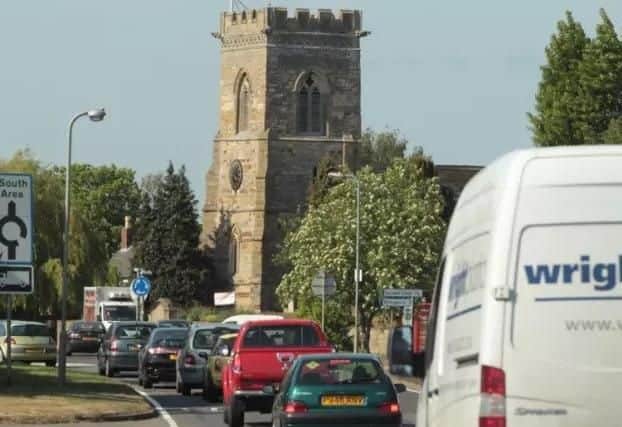 Traffic going through Isham