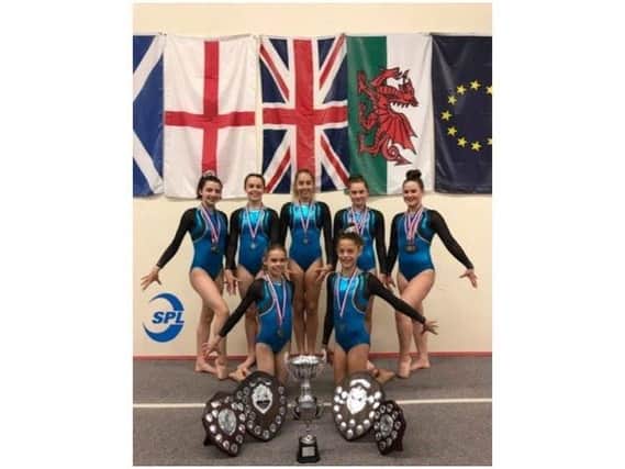 The Kettering Gymnastics Club members who enjoyed success at the Regional Championships. Back, from left: Naomi Wright, Kallie Walker, Amber Spencer, Melodie Larvor, Erin Bailey. Front: Amlie Mudd, Amelia Handy