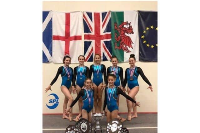 The Kettering Gymnastics Club members who enjoyed success at the Regional Championships. Back, from left: Naomi Wright, Kallie Walker, Amber Spencer, Melodie Larvor, Erin Bailey. Front: Amlie Mudd, Amelia Handy