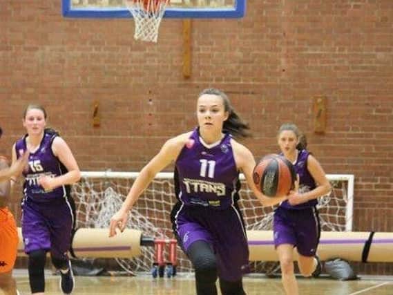 Amber Martin in action for Titans during their 62-55 win over Sheffield Hatters II