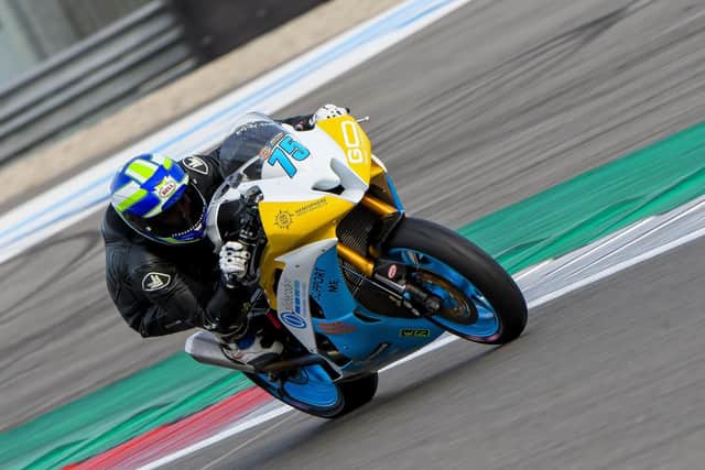 Jamie Perrin in action in Assen. Picture courtesy of Camipix