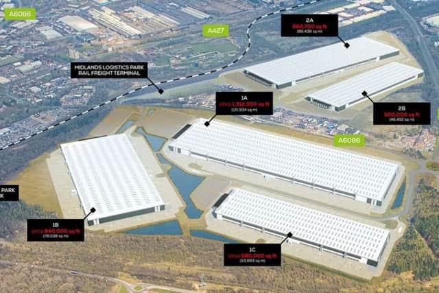 Aerial view of the Midlands Logistics Park in Corby NNL-181210-174000005