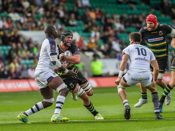 Dom Barrow made his Saints debut in the defeat to Clermont Auvergne (pictures: Kelly Cooper)
