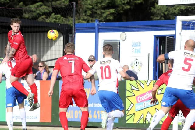 Goalmouth action at Hayden Road