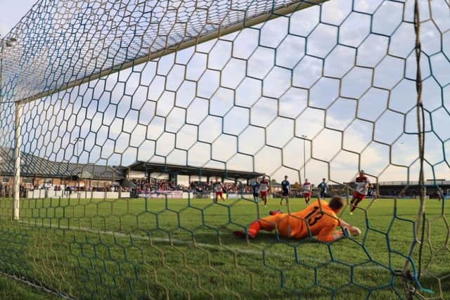 Rhys Hoenes converted a penalty to put the Poppies 2-0 up
