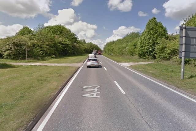 Residents want the crossing to go here, on the A43