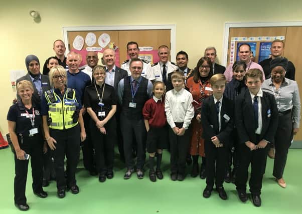 The launch event was held at Corby's Woodnewton school.