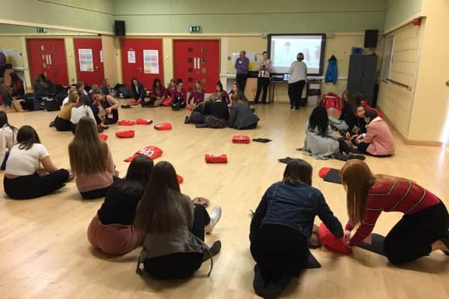 Pupils at Southfield at Monday's training session. NNL-181016-130639005