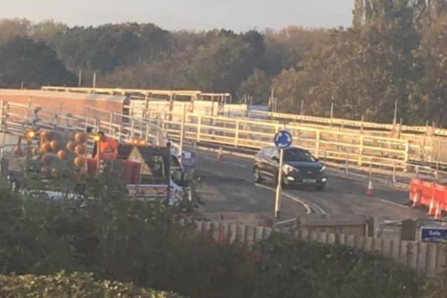 That's a car... on the bridge! Picture by Emma Magee. NNL-181019-172810005