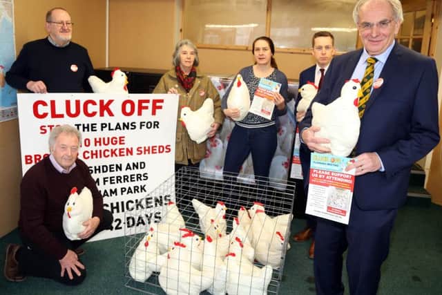 Members of the Cluck Off group earlier this year with MPs Peter Bone and Tom Pursglove