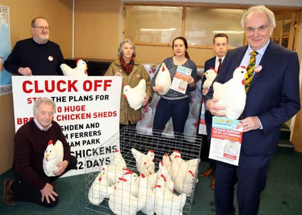 Members of the Cluck Off group earlier this year with MPs Peter Bone and Tom Pursglove