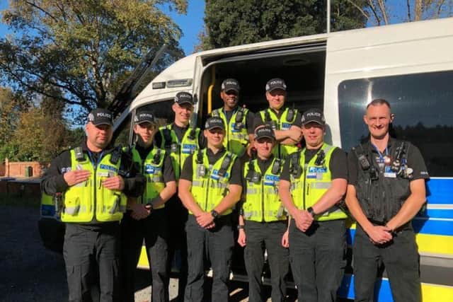 Police specials pictured on Sunday
