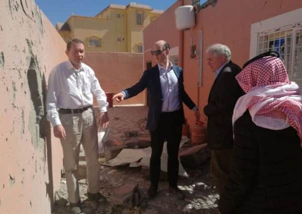 Mr Hollobone (left) with fellow Tories Leo Doherty and Richard Bacon on the Saudi trip. Picture published by the Saudi embassy in London. NNL-181022-141441005