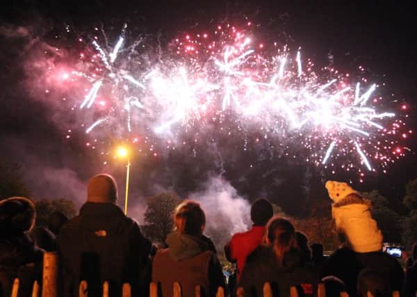 Action from a previous Corby fireworks celebration.