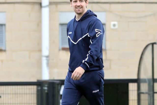 Steve Kinniburgh was a happy man after Corby Town crushed league leaders Bromsgrove Sporting 6-0 at Steel Park