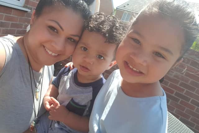 Vicky Sweeney with her children