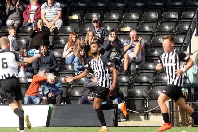 Jordan Francis produced a superb display in Corby Town's excellent win over Bromsgrove Sporting
