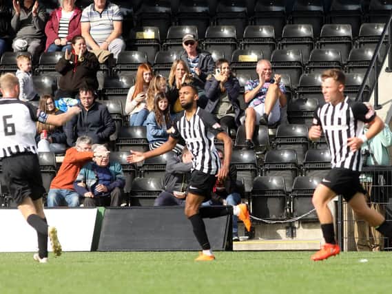 Jordan Francis produced a superb display in Corby Town's excellent win over Bromsgrove Sporting