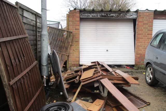 Ryan Forsyth failed to clean up the mess in his garden and outside his garage NNL-181026-104852005