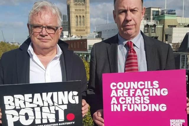 Leader of Corby Council Cllr Tom Beattie (left) and leader of Kettering Labour group Cllr Mick Scrimshaw.