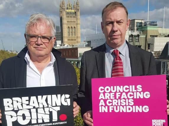 Leader of Corby Council Cllr Tom Beattie (left) and leader of Kettering Labour group Cllr Mick Scrimshaw.