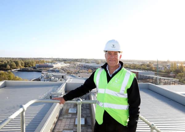 Paul Rich on the roof of the new leisure terrace